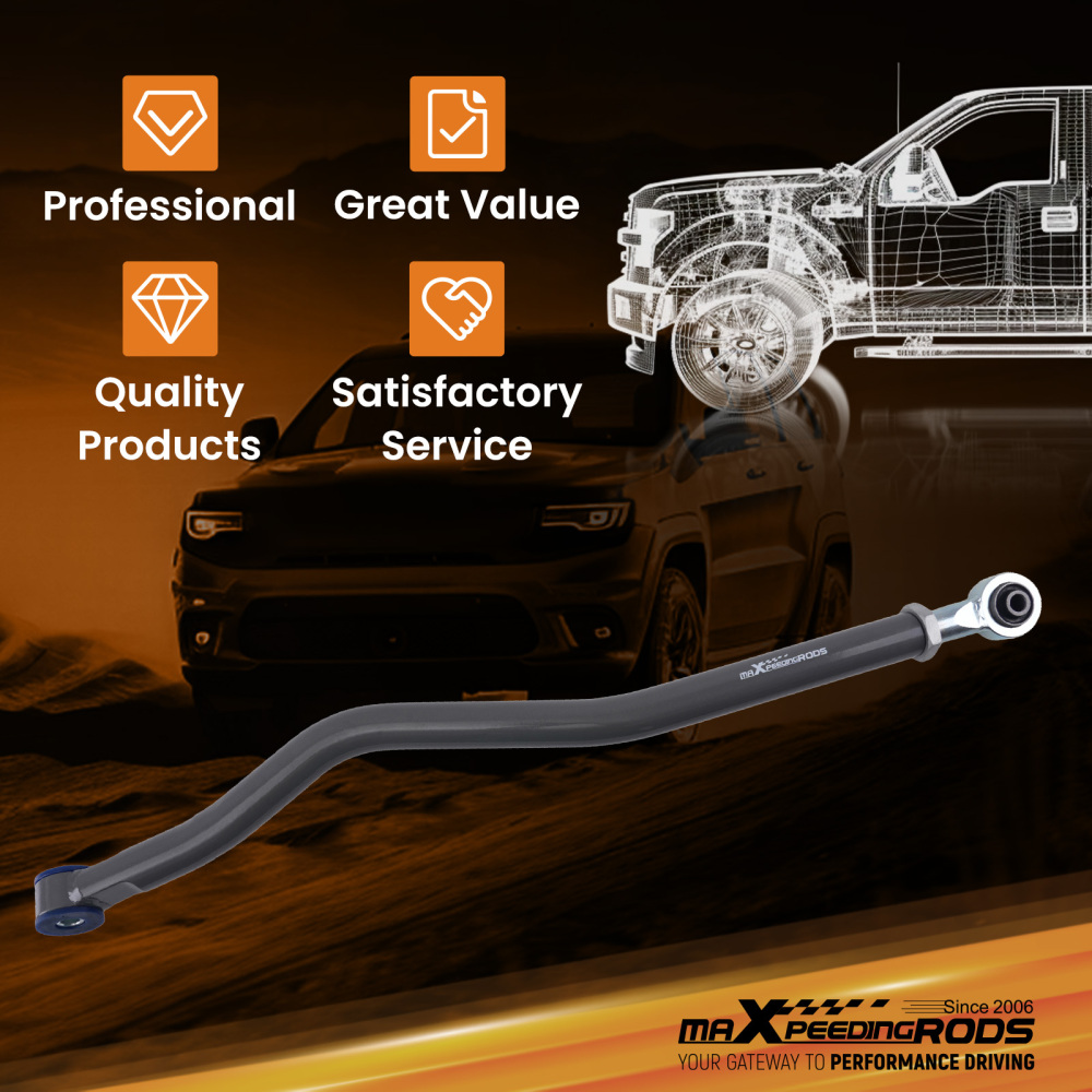 Front Track Bar Adjustable 0-4.5in Lift Compatible for Jeep Wrangler JL JLU / Gladiator