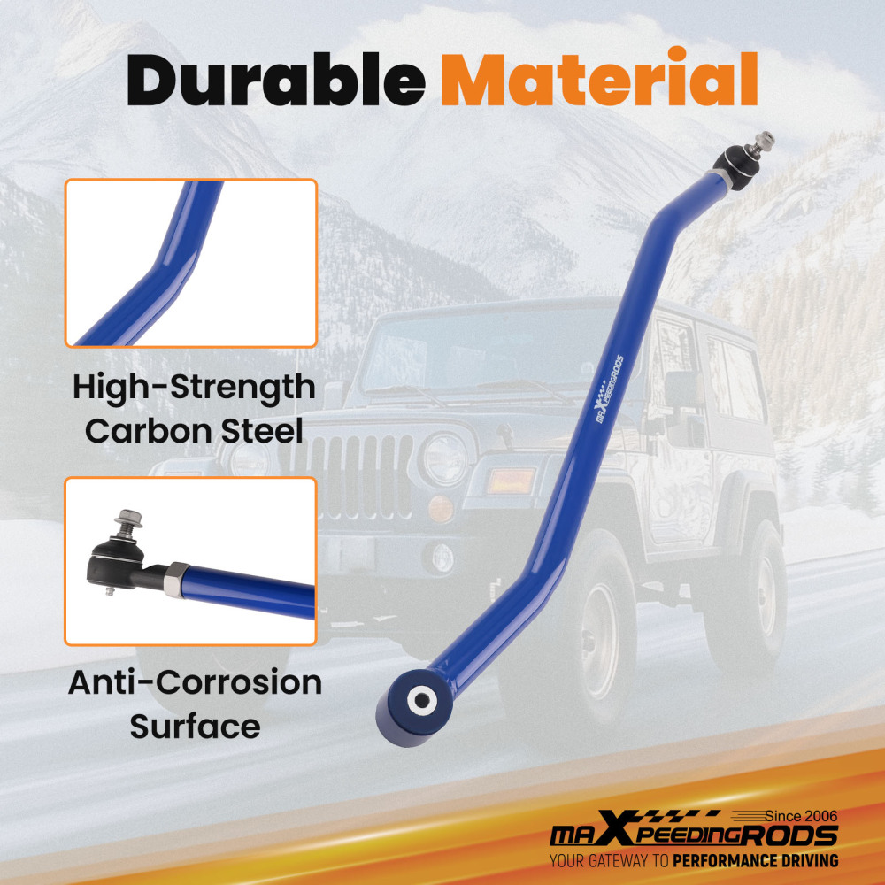 Front Adjustable Track Bar compatible for Jeep Cherokee XJ 1984-2001 Wrangler TJ 1997-2006