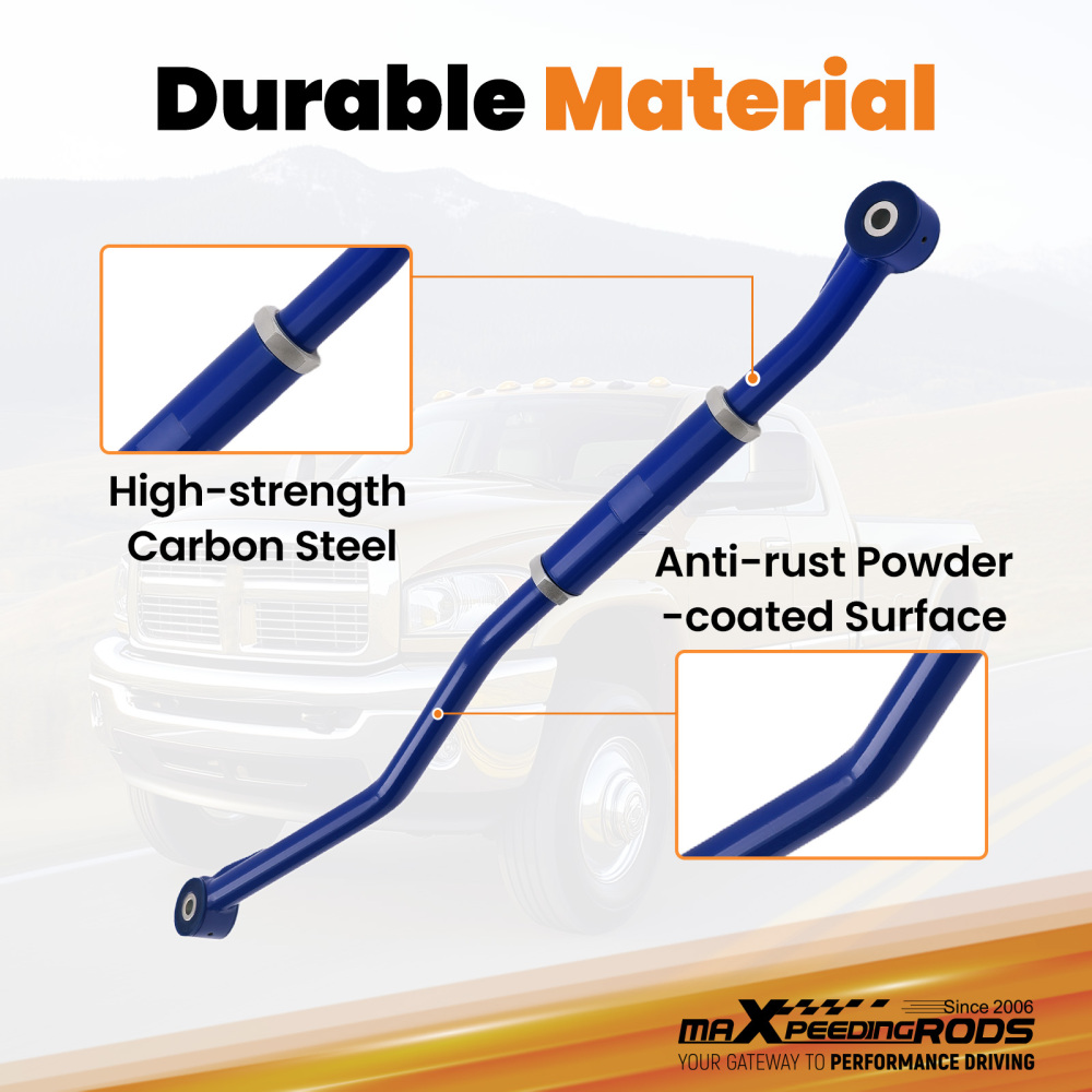 ADJUSTABLE HEAVY DUTY FRONT TRACK BAR compatibile per DODGE RAM 3500 4X4 2003-2012 NEW SET