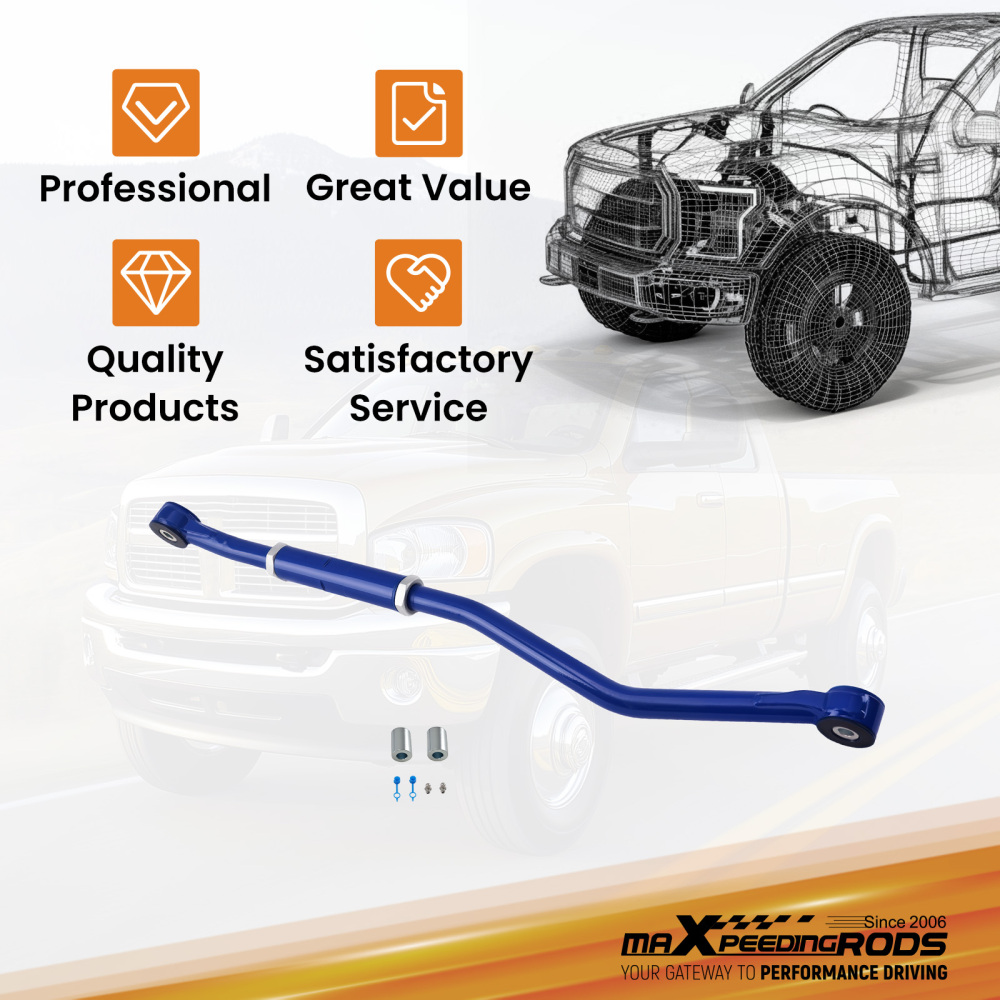 ADJUSTABLE HEAVY DUTY FRONT TRACK BAR compatibile per DODGE RAM 3500 4X4 2003-2012 NEW SET
