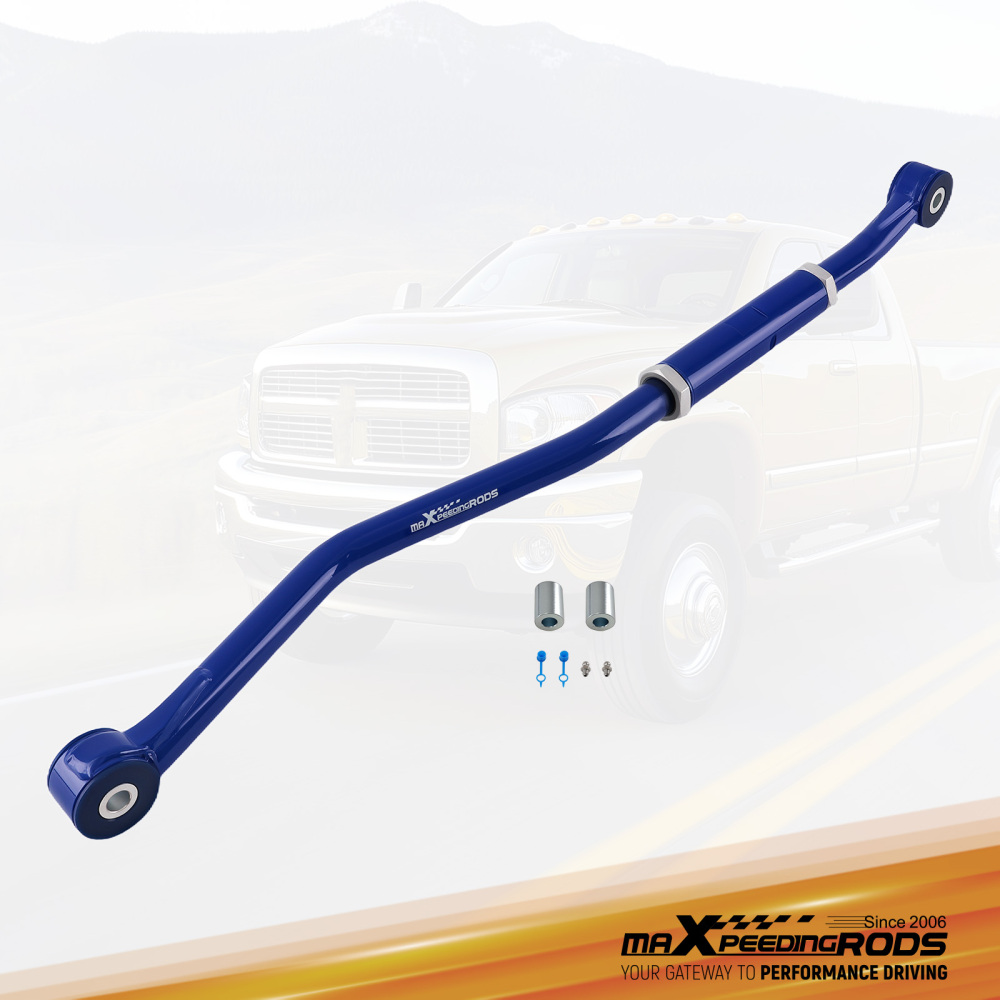 Compatible for Dodge Ram 2003-2013 2500 3500 HD Adjustable Track Bar Arm 0 inch-3 inch Lift Blue suspension arms