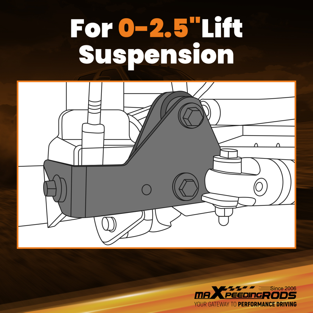 Adjustable 0-2.5 Front Track Bar Relocation Bracket compatible for Ford F250 F350 2008-24