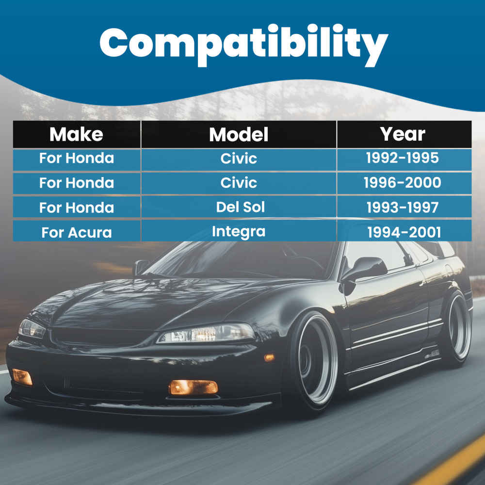 Front Lower Traction Control Rear Tie Bar Brace Kit for Honda Civic 1992-1995