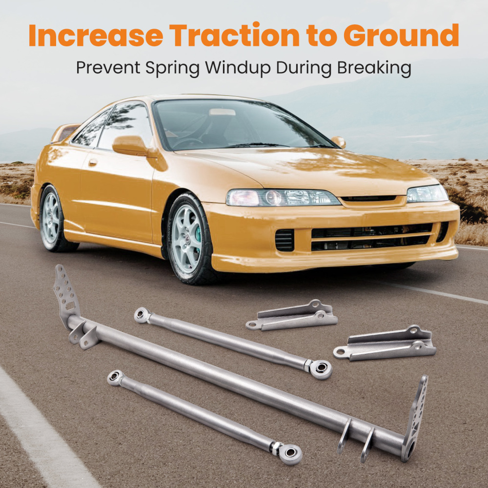 Front Lower Traction Control Rear Tie Bar Brace Kit for Honda Civic 1992-1995