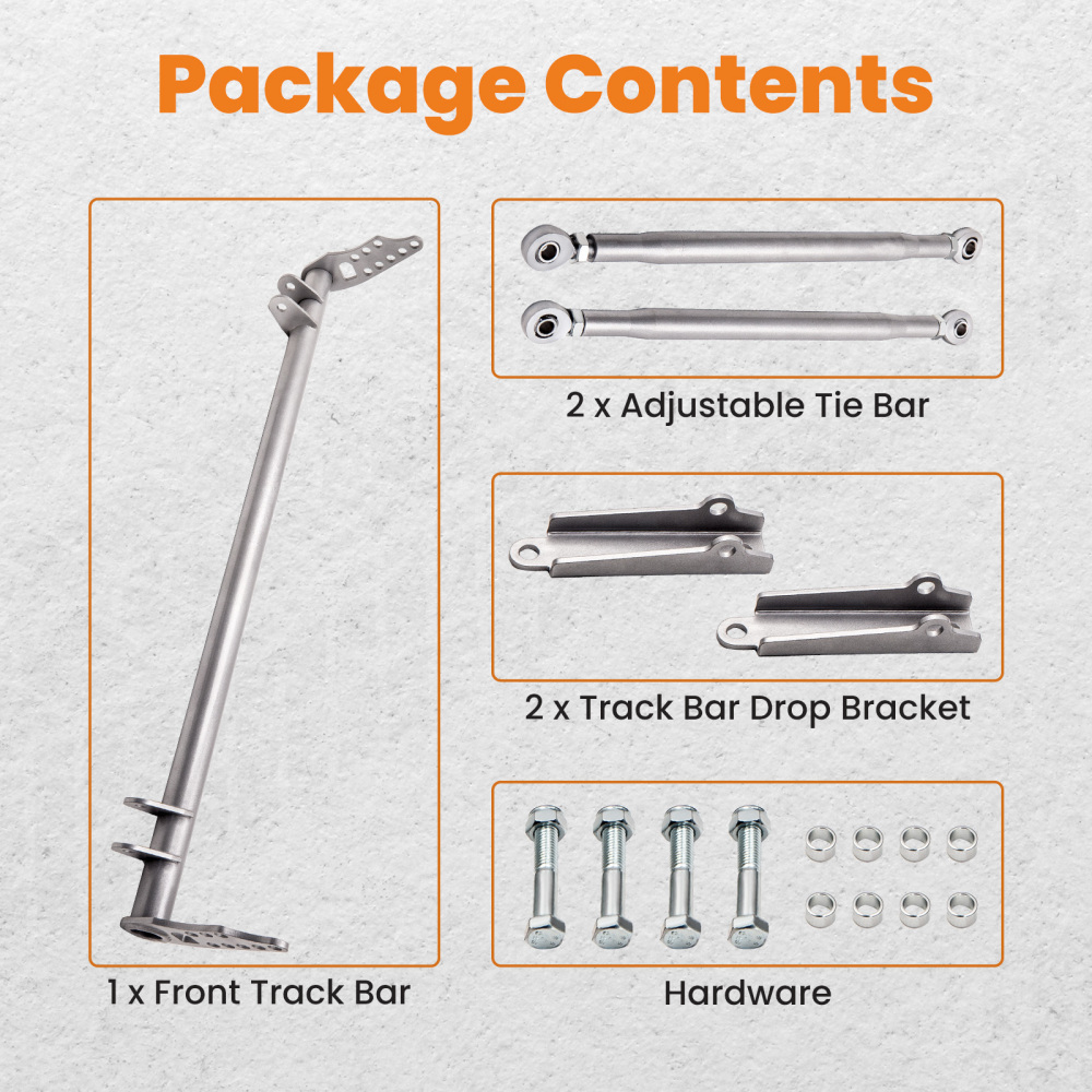 Front Lower Traction Control Rear Tie Bar Brace Kit for Honda Civic 1992-1995