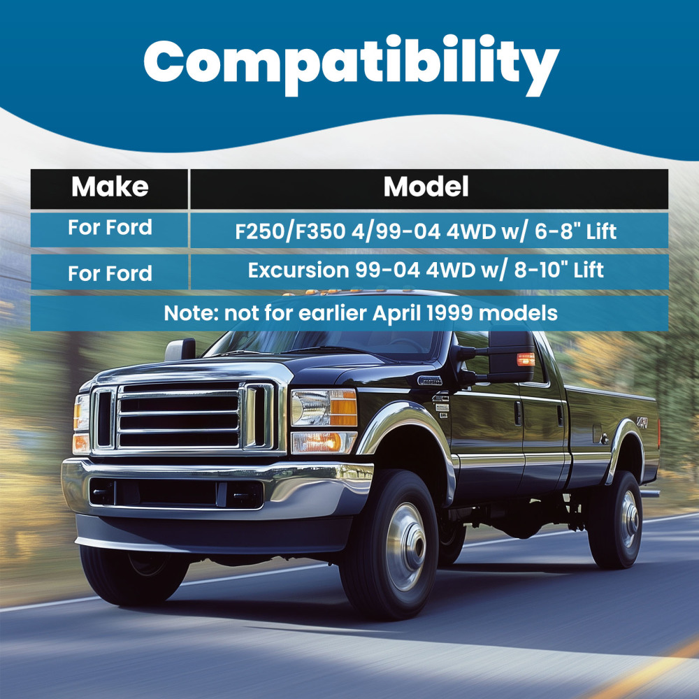 Front Track Bar Drop Bracket compatible for Ford F250/F350 1999-2004 4WD w/ 6''-8