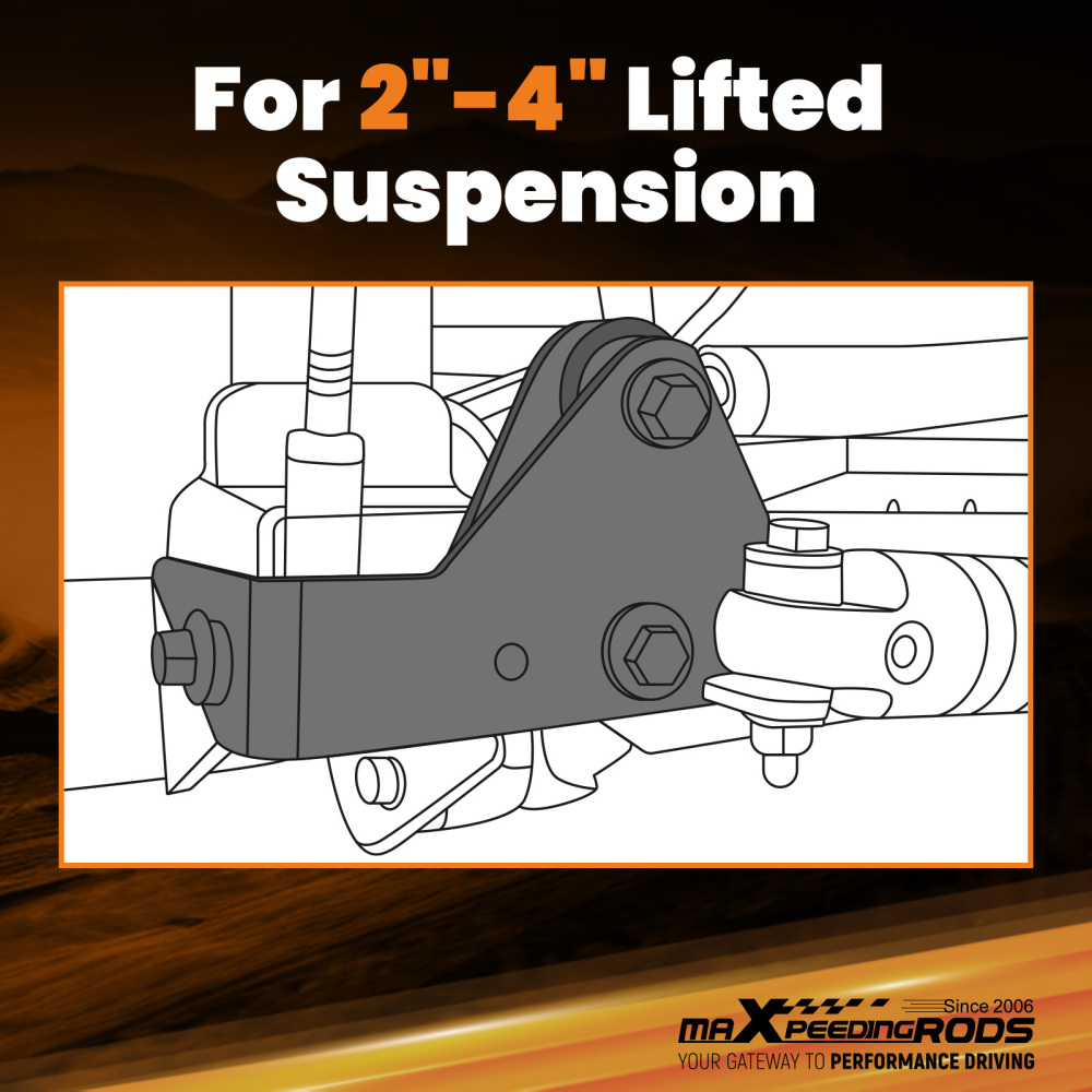 Front Track Bar Drop Bracket For 2-4 Lift Kit compatible for Jeep Grand Cherokee WJ 99-2004