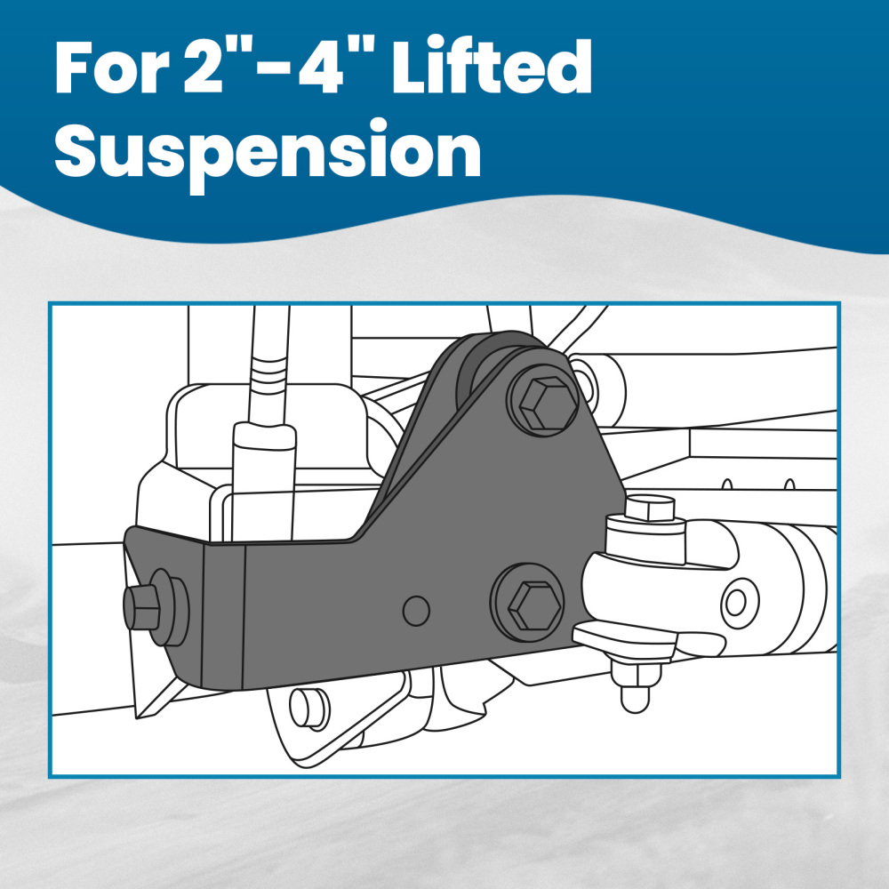 Front Track Bar Drop Bracket compatible for Grand Cherokee WJ 99-04 2-4 Lift Heavy Duty