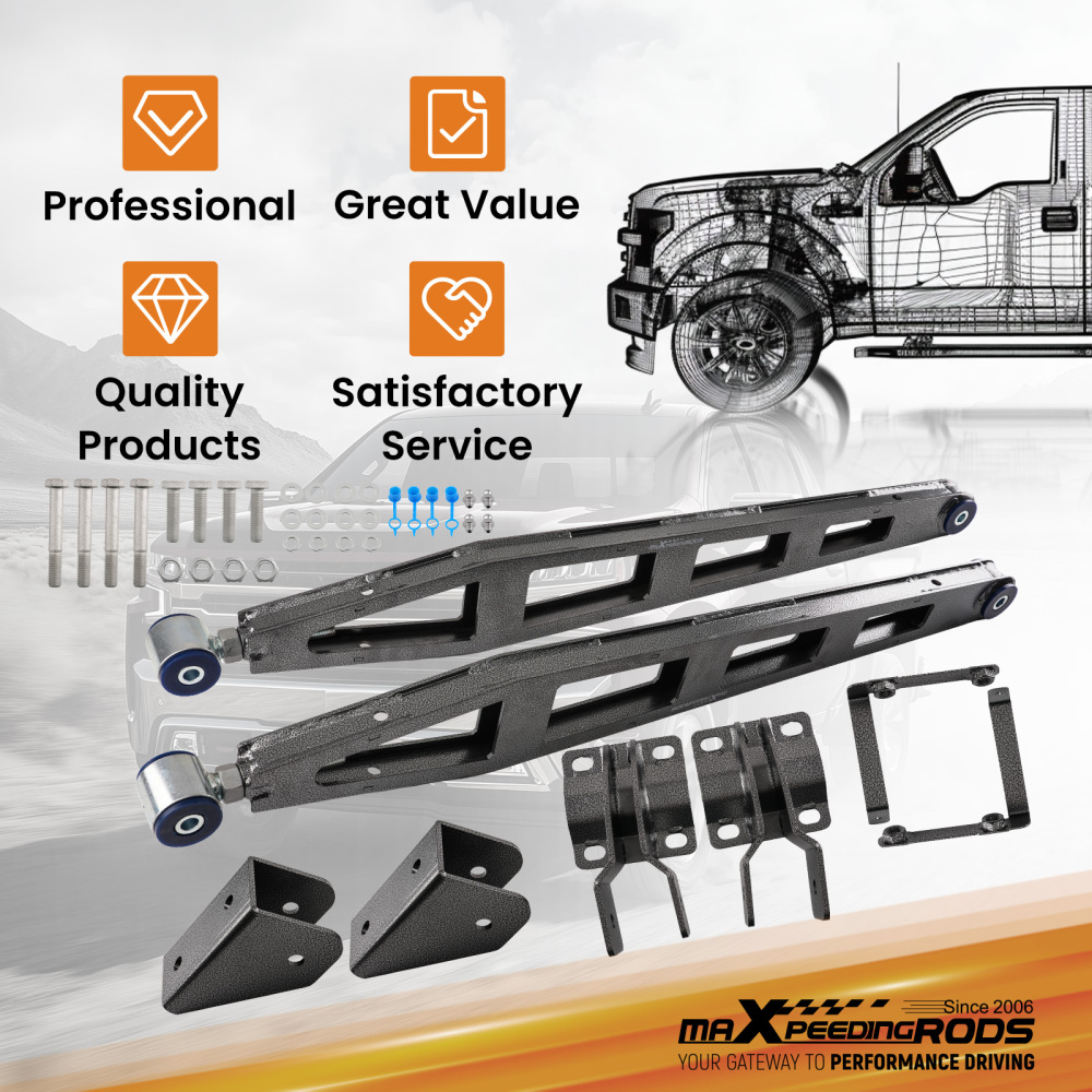 Adjustable Traction Bar w/ Brackets compatible for GMC Sierra 1500 Limited 4/2WD Lift 2-6