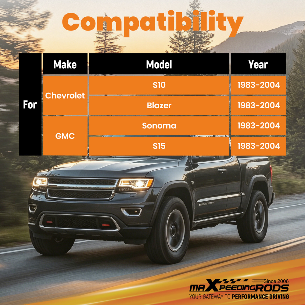 Adjustable Rear Traction Bars compatible for Chevrolet S10 Blazer 1983-2004 φ32x4MM