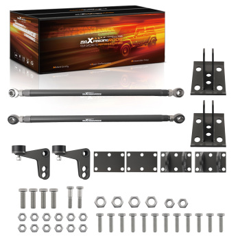 Rear Steel Traction Bar compatible for Chevrolet Silverado 99-2018 Powder Coat Kit 2WD 4WD