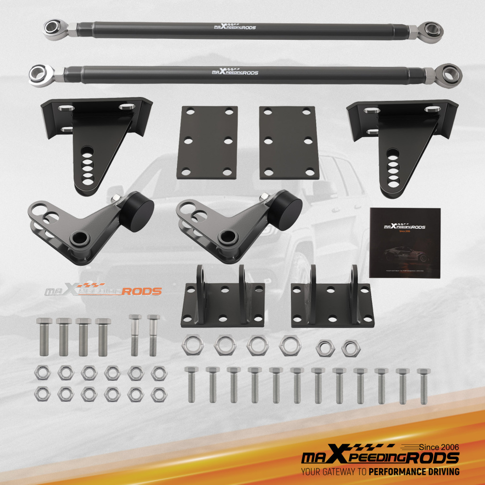 Rear Steel Traction Bar compatible for Chevrolet Silverado 99-2018 Powder Coat Kit 2WD 4WD