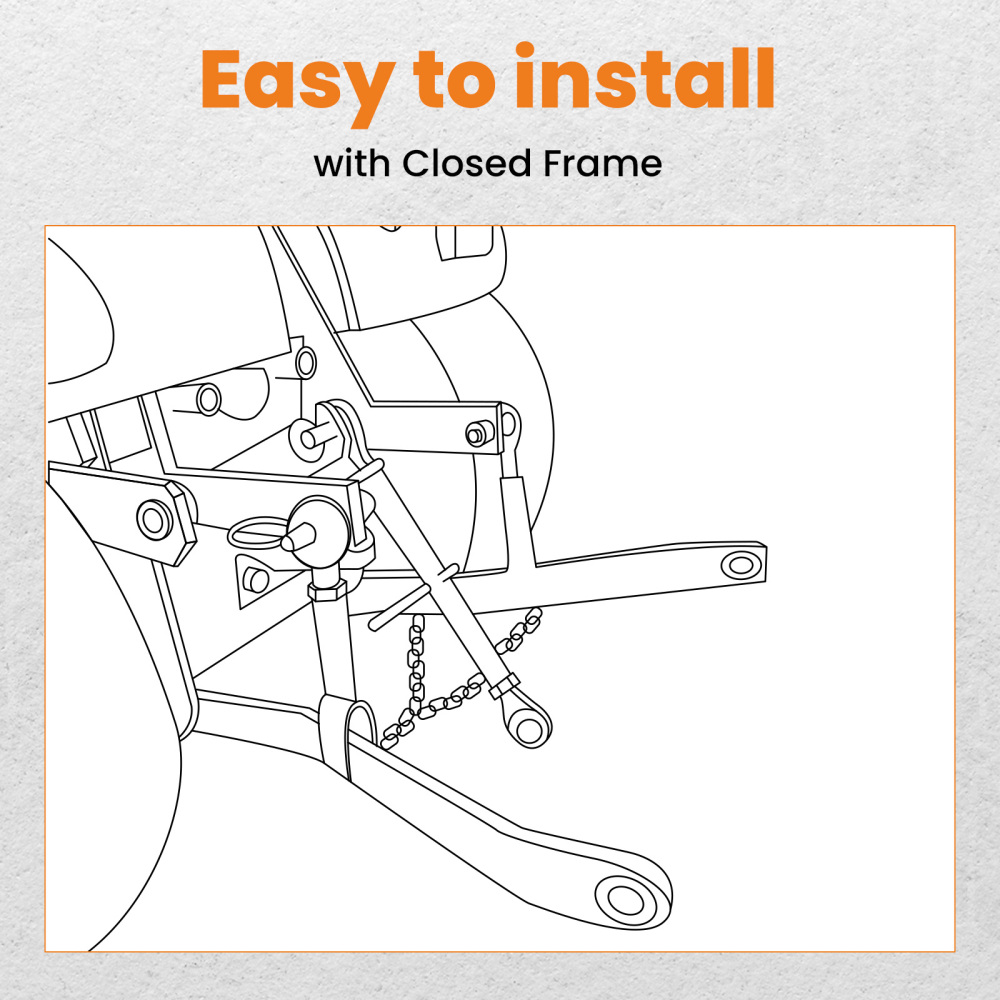 Rear 3 Point Hitch Tow Hitch Receiver compatible for John Deere 140 300 317 w/ Closed Frame