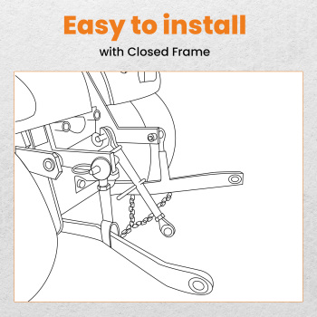 Rear 3 Point Hitch Tow Hitch Receiver compatible for John Deere 140 300 317 w/ Closed Frame