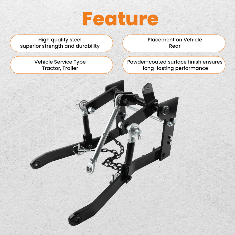 Rear 3 Point Hitch Tow Hitch Receiver compatible for John Deere 140 300 317 w/ Closed Frame