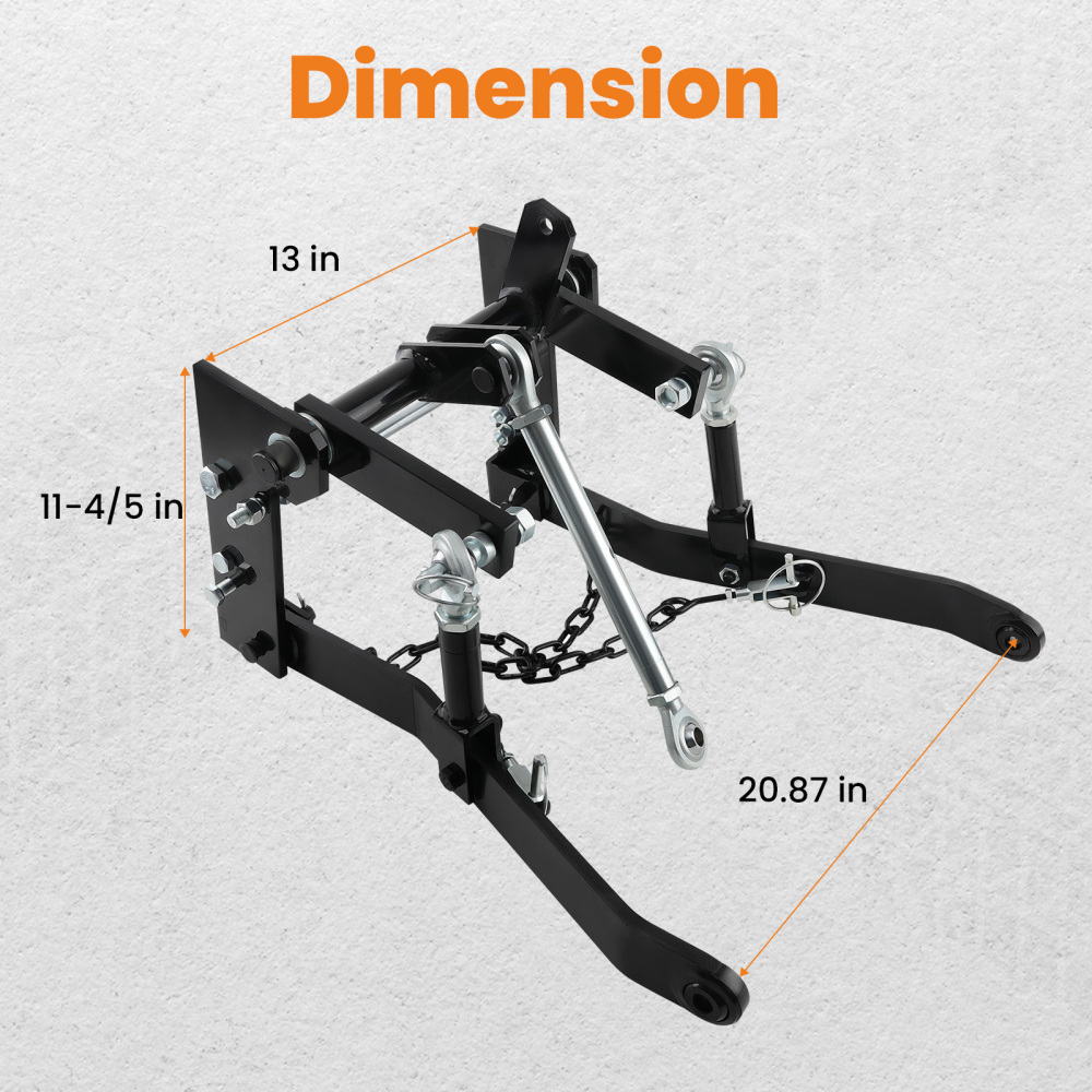 Rear 3 Point Hitch Tow Hitch Receiver compatible for John Deere 140 300 317 w/ Closed Frame