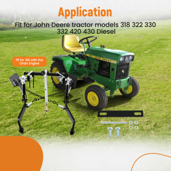 Three 3 Point Hitch Receiver Kit compatible for John Deere Tractor 318 322 330 332 420 430
