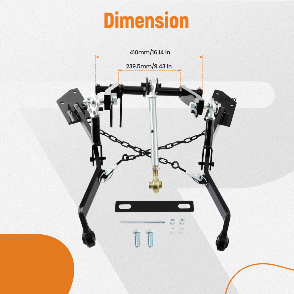 Three 3 Point Hitch Receiver Kit compatible for John Deere Tractor 318 322 330 332 420 430