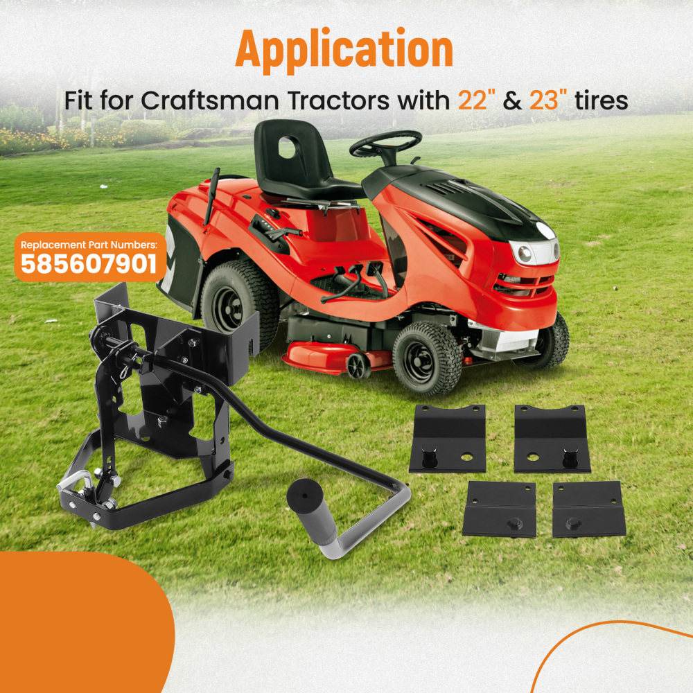 Rear Sleeve Hitch Attachment for Craftsman Garden Tractors w/ 2223 tires