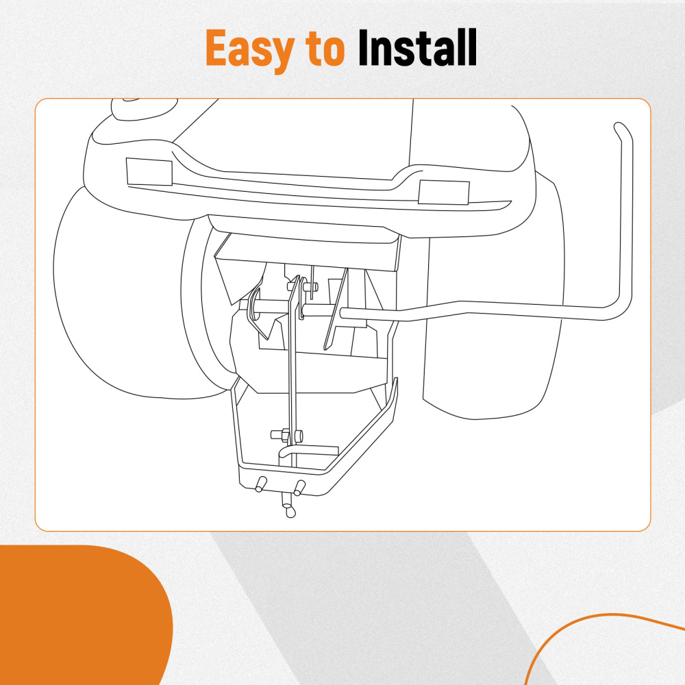 Rear Sleeve Hitch Attachment for Craftsman Garden Tractors w/ 2223 tires
