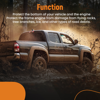 Fuel Gas Tank Skid Plate compatible for Toyota Tacoma 1995.5-2004 Fits 15 18 Gallon Tanks