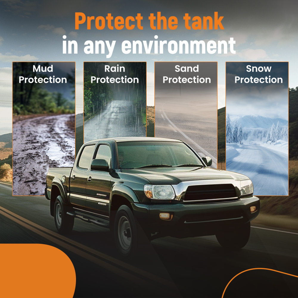 Fuel Gas Tank Skid Plate compatible for Toyota Tacoma 1995.5-2004 Fits 15 18 Gallon Tanks