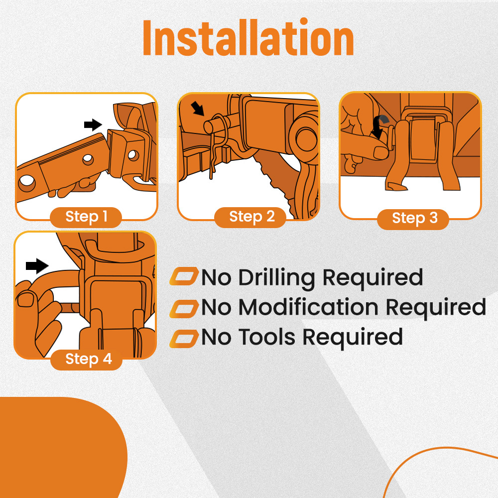 Rear 2 Trailer Hitch Receiver Shackle Tow Mount compatible for Kawasaki MULE SX 2017-up