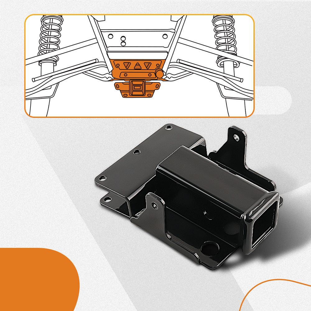 Rear 2 Trailer Hitch Receiver Shackle Tow Mount compatible for Kawasaki MULE SX 2017-up