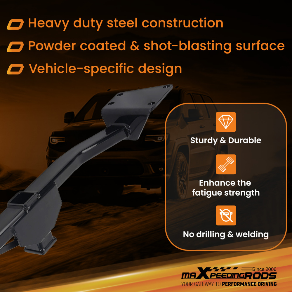 Carbon Steel Hitch Receiver compatible for Chevy Blazer compatible for GMC Acadia 17-23 Class 3 Black