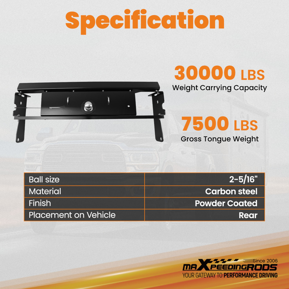 Gooseneck Hitch compatible for Chevrolet Silverado Compatible for GMC Sierra 2500/3500 2011-2015