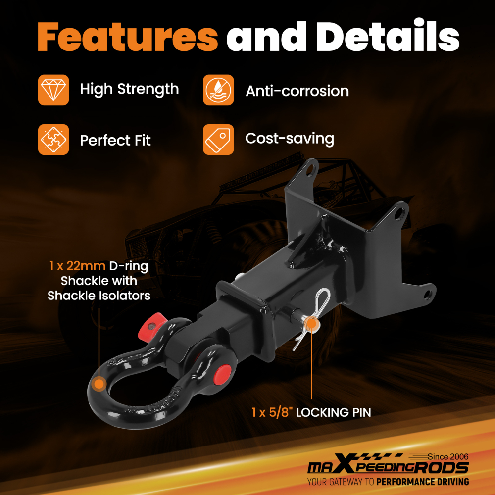 Rear Mount Trailer Hitch compatible for Can-Am Outlander 450 570 650 850 1000 2012-2024