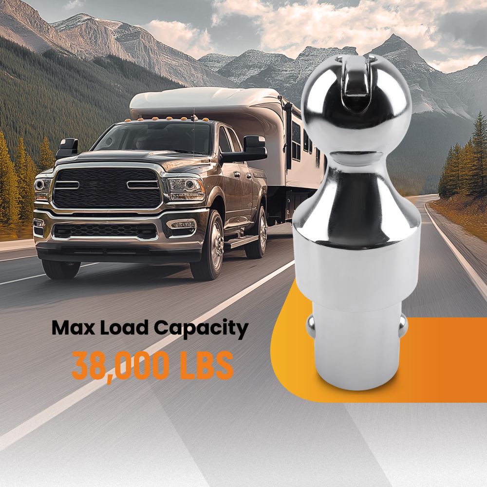 2-5/16 Ball Mount Kit with Chain Anchors compatible for RAM 2500/3500 2013-2024 38K Towing