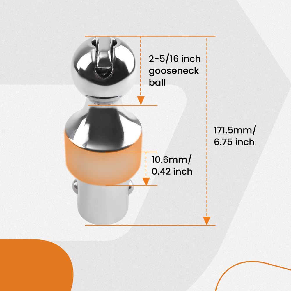 2-5/16 BallChain Kit for F250 F350 13-24 w/BoxRubber Cover