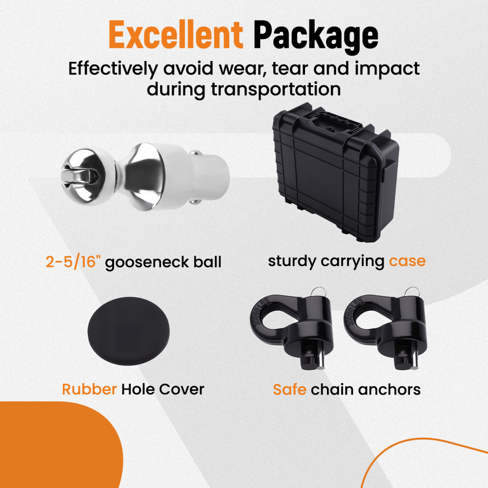 2-5/16 BallChain Kit for F250 F350 13-24 w/BoxRubber Cover