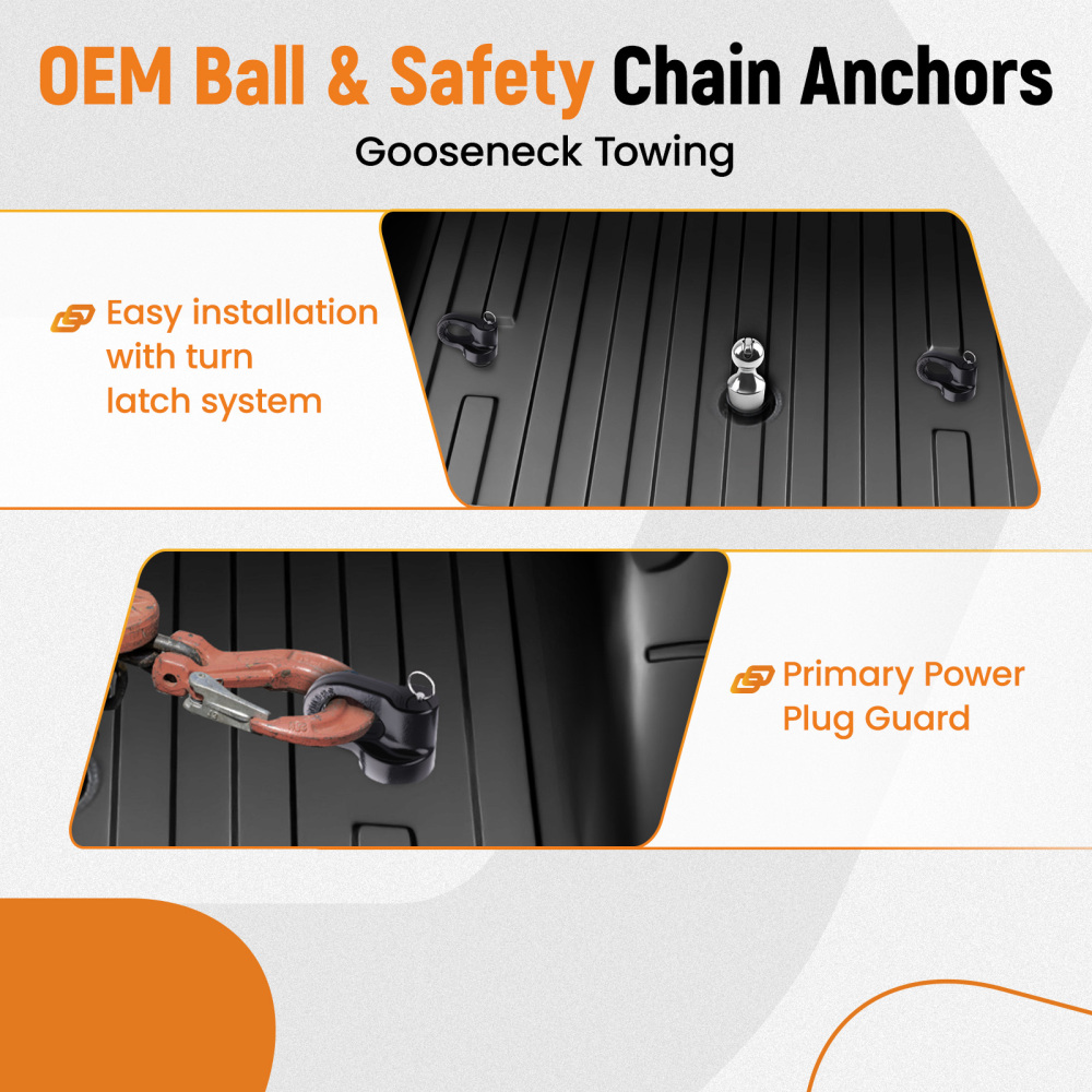 2-5/16 BallChain Kit for F250 F350 13-24 w/BoxRubber Cover