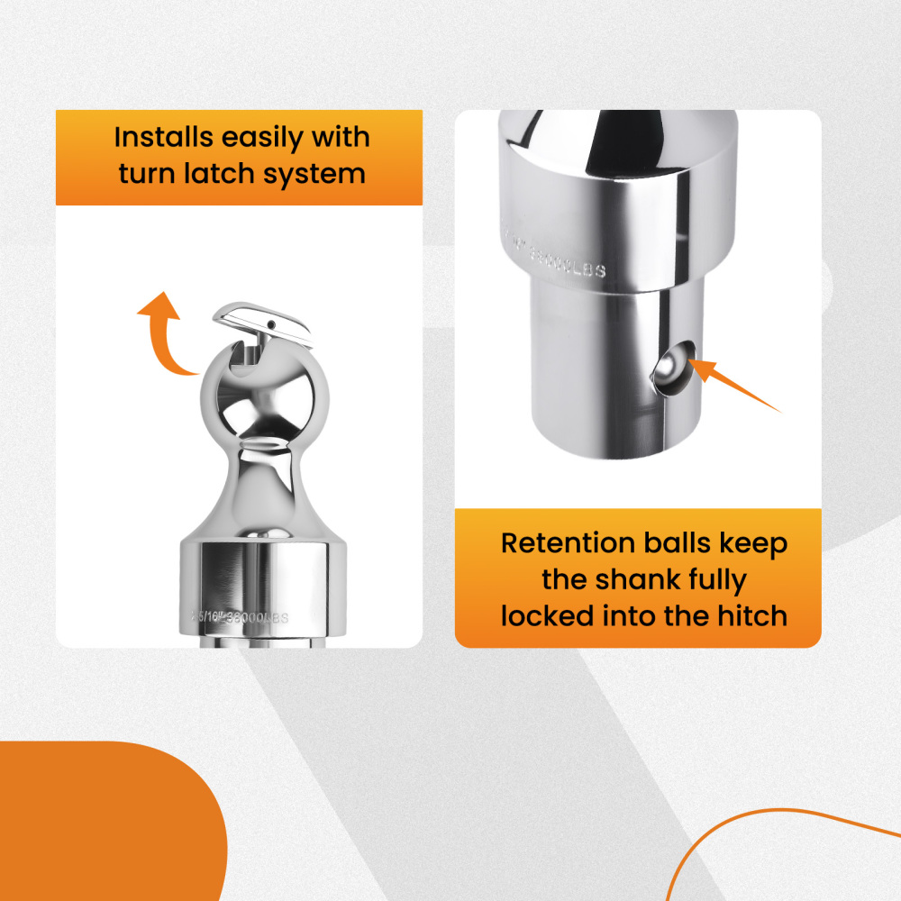 2-5/16 BallChain Kit for F250 F350 13-24 w/BoxRubber Cover