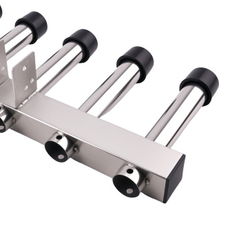 2 Hitch Mount 5 Rod Fishing Pole Holder For Vehicle Stainless Steel Quick