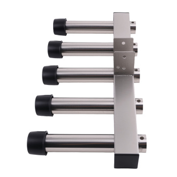 2 Hitch Mount 5 Rod Fishing Pole Holder For Vehicle Stainless Steel Quick