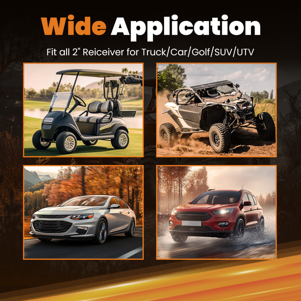 2 Hitch Mount 5 Rod Fishing Pole Holder For Vehicle Stainless Steel Quick