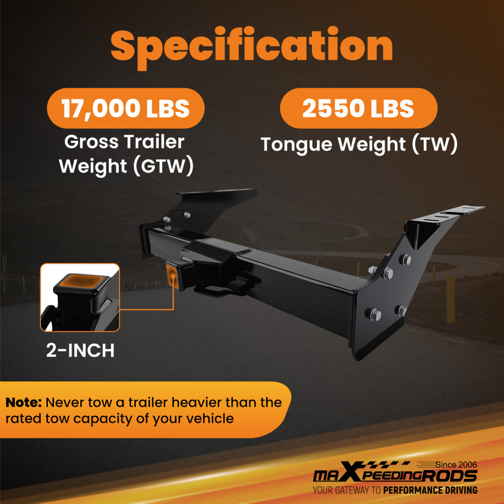 Trailer Hitch Receiver 2 compatible for Ford F-250/F-350/F-450 1999-2016 Class 5 17000lb