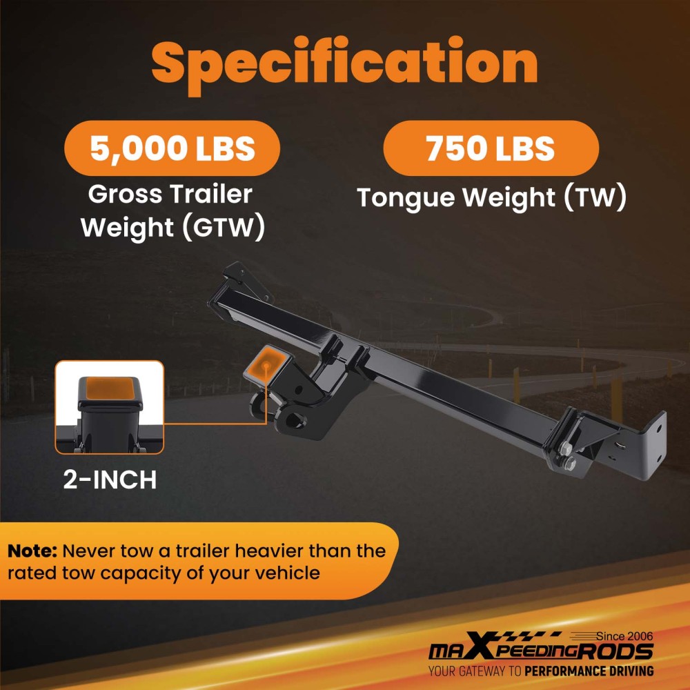 Class 3 Trailer Hitch compatible for Ford Edge 2015-2024 compatible for Lincoln MKX Nautilus 2 Receiver