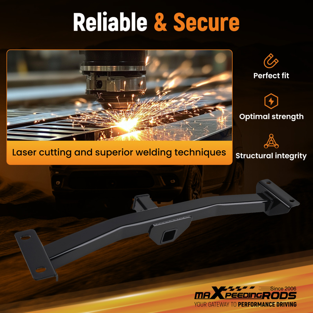 2 Class 3 Steel Trailer Hitch compatible for Ford Ranger 2024-2025 Rear Mount 7500lbs