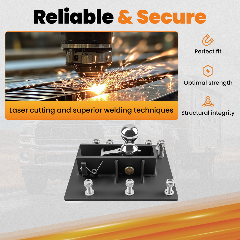 2-5/16-Inch Folding Gooseneck Ball Hitch for 2011-2012 compatible for Ram 2500-3500 30000-lbs