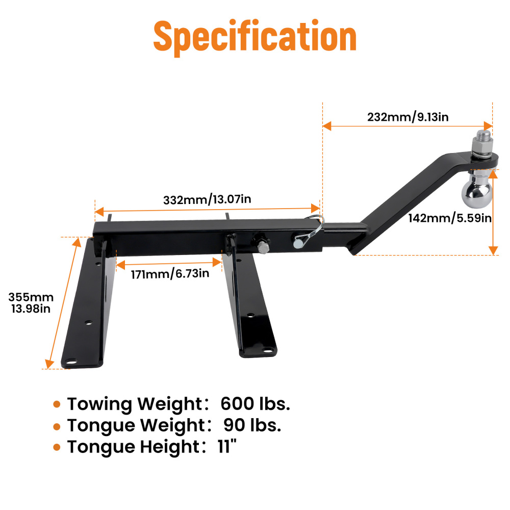 Motorcycle Trailer Hitch compatible for Harley Davidson Tri-Glide and Freewheeler 2011 -