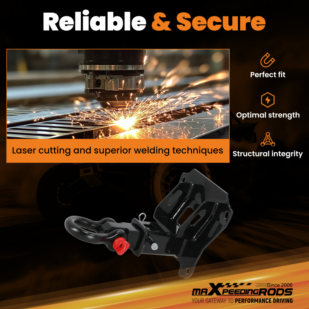 Trailer Hitch w/ D-Ring Mount compatible for Honda Talon 1000R 1000X 2019-24 Powder Coated