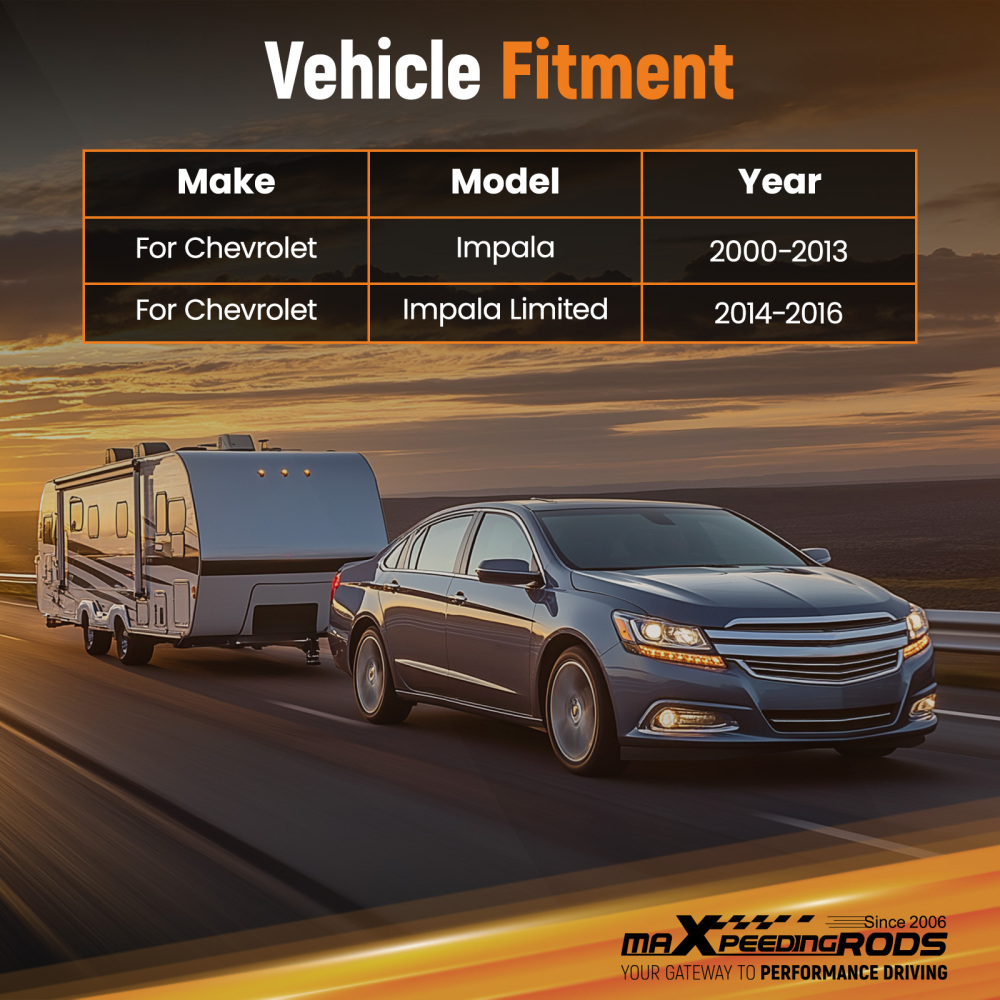 1-1/4 Class 2 Mount compatible for Chevrolet Impala 2000-2016 Powder Coated Steel