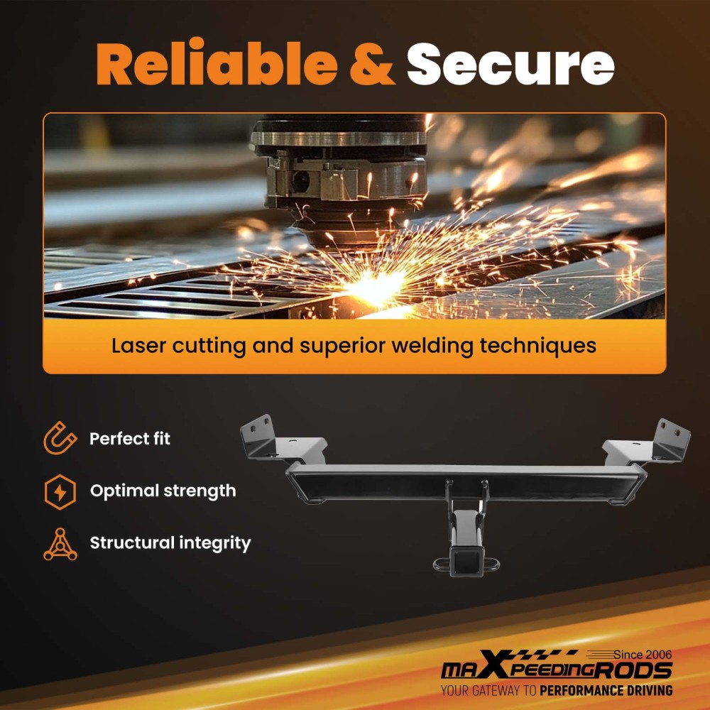 Rear Tow Hitch Class 3 compatible for Jeep Compass 2017-2025 2 Receiver Steel 4000lbs