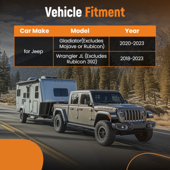 Trailer Hitch Towing2 Inch Receiver compatible for Jeep Gladiator 20-23 compatible for Wrangler JL 18-23