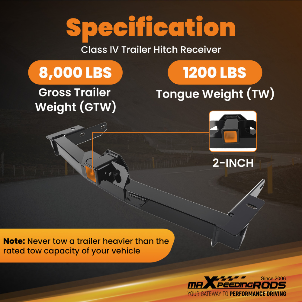 Class 4 Trailer Hitch Receiver compatible for Dodge Durango compatible for Jeep Grand Cherokee 2011-2022