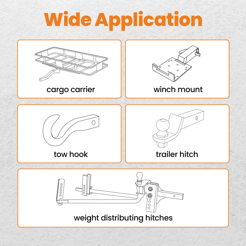 Class 3 Trailer Tow Hitch 2 Receiver compatible for Jeep Wrangler 07-17 Wrangler JK 18